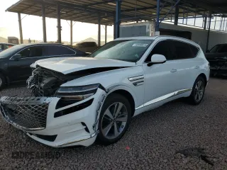 2021 Genesis GV80 with VIN KMUHBDSB2MU039963, listed as a Copart auction lot 45030015 with 86,681 mi miles and Salvage Title. Bid and sale history available at carsss.com. Image 1.