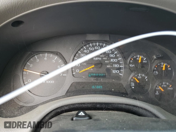 2002 Chevrolet TrailBlazer LTZ with VIN 1GNDT13S522363937, listed as a Copart auction lot 52463815 with 167,889 mi miles and Clean Title. Bid and sale history available at DreamBid. Image 9.