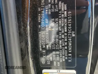 2012 Kia Sedona LX with VIN KNDMG4C79C6476519, listed as a Copart auction lot 67758564 with 173,308 mi miles and Salvage Title. Bid and sale history available at carsss.com. Image 15.