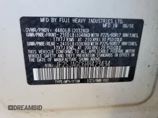 2017 Subaru Forester Premium with VIN JF2SJAGC6HH423434, listed as a Copart auction lot 52952195 with 121,196 mi miles and Salvage Title. Bid and sale history available at carsss.com. Image 13.
