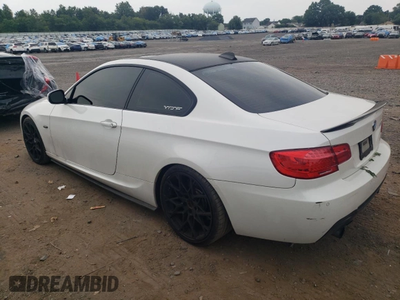 2012 BMW 3 Series 335i with VIN WBAKG7C55CE263335, listed as a Copart auction lot 63704424 with 92,966 mi miles and Salvage Title. Bid and sale history available at carsss.com. Image 2.