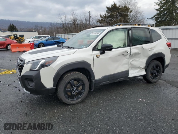 2023 Subaru Forester Wilderness with VIN JF2SKAMC1PH431019, listed as a Copart auction lot 47249185 with 15,211 mi miles and Salvage Title. Bid and sale history available at carsss.com. Image 1.