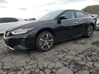 2021 Nissan Maxima SV with VIN 1N4AA6CV4MC513807, listed as a Copart auction lot 48571005 with 77,380 mi miles and Salvage Title. Bid and sale history available at carsss.com. Image 1.