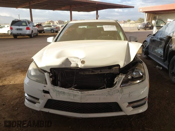 2012 Mercedes-Benz C-Class C 250 Sport with VIN WDDGF4HBXCA609157, listed as a IAAI auction lot 41419013 with 169,922 mi miles. Bid and sale history available at carsss.com. Image 12.