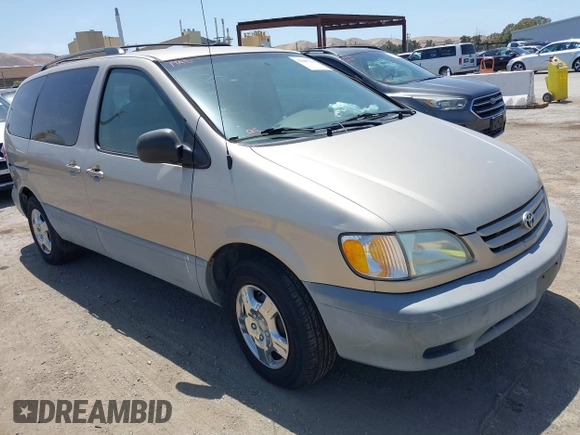 2003 Toyota Sienna CE z VIN 4T3ZF19C73U511701, wystawiony jako IAAI lot #42287756 z przebiegiem 245 851 mil mil oraz . Historia ofert i sprzedaży dostępna na DreamBid. Obrazek 1.