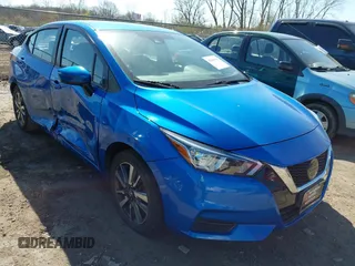 2021 Nissan Versa SV with VIN 3N1CN8EV0ML884504, listed as a IAAI auction lot 42044546 with 110,750 mi miles. Bid and sale history available at carsss.com. Image 1.