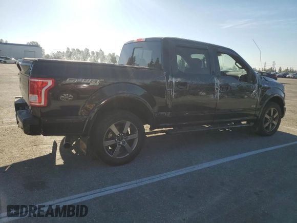 2015 Ford F-150 XLT with VIN 1FTEW1EP9FKE90564, listed as a Copart auction lot 50532105 with 123,494 mi miles and Salvage title. Bid and sale history available at DreamBid. Image 3.