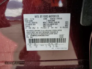 2019 Ford Edge SEL with VIN 2FMPK4J94KBB37047, listed as a Copart auction lot 57286645 with 45,151 mi miles and Salvage title. Bid and sale history available at DreamBid. Image 14.