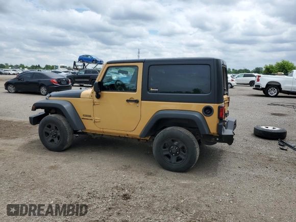 2014 Jeep Wrangler Sport with VIN 1C4AJWAG9EL190595, listed as a Copart auction lot 62496955 with 248,484 mi miles and Salvage title. Bid and sale history available at DreamBid. Image 2.