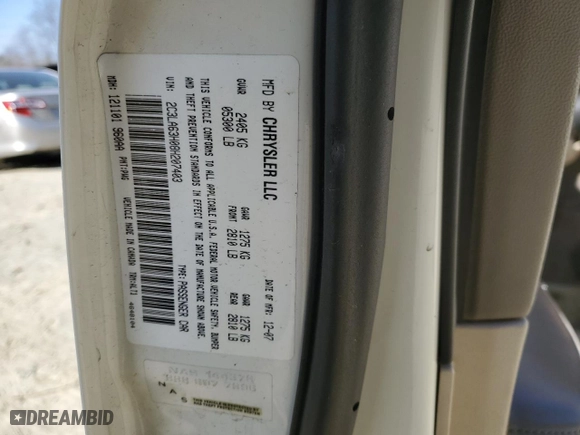 2008 Chrysler 300 C Hemi with VIN 2C3LA63H08H207403, listed as a Copart auction lot 46221455 with 0 mi miles and Salvage Title. Bid and sale history available at carsss.com. Image 13.