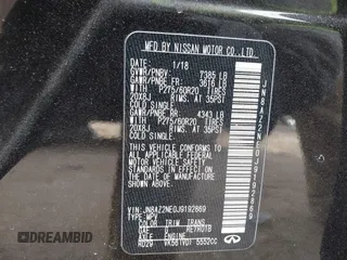 2018 Infiniti QX80 with VIN JN8AZ2NE0J9192869, listed as a IAAI auction lot 41434422 with 111,110 mi miles and . Bid and sale history available at DreamBid. Image 9.