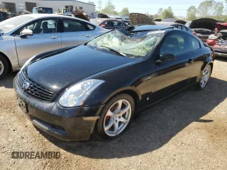 2006 Infiniti G35 Coupe with VIN JNKCV54EX6M715644, listed as a Copart auction lot 69753754 with 134,445 mi miles and Salvage Title. Bid and sale history available at carsss.com. Image 1.