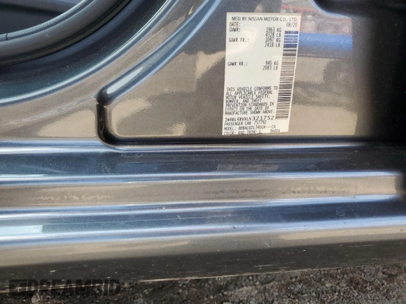 2020 Nissan Altima S with VIN 1N4BL4BVXLN321752, listed as a Copart auction lot 57908415 with 103,182 mi miles and Salvage title. Bid and sale history available at DreamBid. Image 13.
