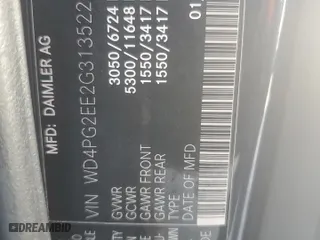 2016 Mercedes-Benz Metris Passenger Van with VIN WD4PG2EE2G3135229, listed as a Copart auction lot 83624274 with 0 mi miles and Salvage Title. Bid and sale history available at carsss.com. Image 13.