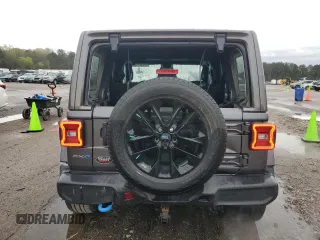 2021 Jeep Wrangler Unlimited Sahara with VIN 1C4JJXP6XMW643026, listed as a Copart auction lot 49960415 with 43,733 mi miles and Salvage Title. Bid and sale history available at DreamBid. Image 6.