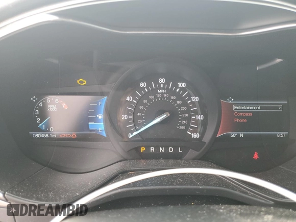 2020 Ford Fusion SE with VIN 3FA6P0HD9LR245869, listed as a Copart auction lot 57998575 with 80,458 mi miles and Salvage title. Bid and sale history available at DreamBid. Image 9.