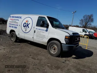 2014 Ford Econoline Cargo Commercial with VIN 1FTNE2EW9EDA72220, listed as a Copart auction lot 50025115 with 270,630 mi miles and Salvage Title. Bid and sale history available at DreamBid. Image 4.