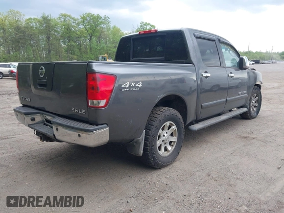 2005 Nissan Titan SE with VIN 1N6BA07B25N536128, listed as a IAAI auction lot 35204423 with Not Provided miles. Bid and sale history available at carsss.com. Image 4.