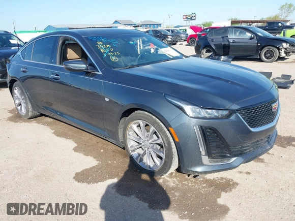 2021 Cadillac CT5 Premium Luxury with VIN 1G6DN5RK4M0115844, listed as a IAAI auction lot 42020524 with 52,226 mi miles. Bid and sale history available at carsss.com. Image 1.