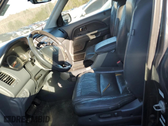 2006 Honda Pilot EX-L with VIN 2HKYF18506H508780, listed as a Copart auction lot 45502155 with 209,765 mi miles and Salvage Title. Bid and sale history available at DreamBid. Image 7.