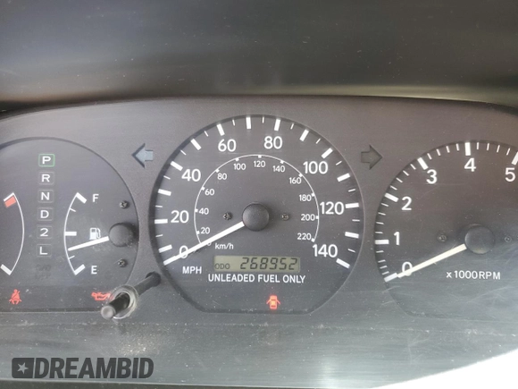 1997 Toyota Camry LE with VIN JT2BG22K7V0005405, listed as a Copart auction lot 58988545 with 268,952 mi miles and Salvage title. Bid and sale history available at DreamBid. Image 9.