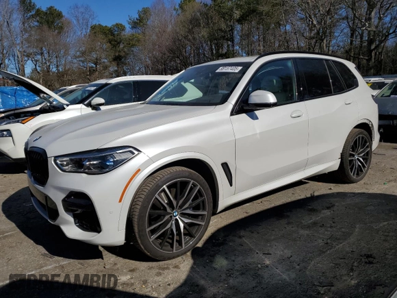 2022 BMW X5 sDrive40i with VIN 5UXCR4C01N9J97204, listed as a Copart auction lot 88157405 with 34,788 mi miles and Salvage Title. Bid and sale history available at carsss.com. Image 1.