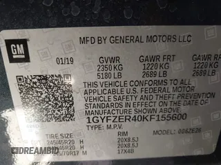 2019 Cadillac XT4 FWD Sport with VIN 1GYFZER40KF155600, listed as a IAAI auction lot 41759287 with 66,882 mi miles and . Bid and sale history available at carsss.com. Image 9.