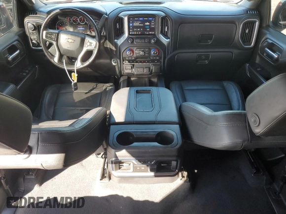 2020 Chevrolet Silverado 1500 LTZ with VIN 1GCUYGELXLZ153782, listed as a Copart auction lot 46898005 with 87,331 mi miles and Non Repairable. Bid and sale history available at DreamBid. Image 8.