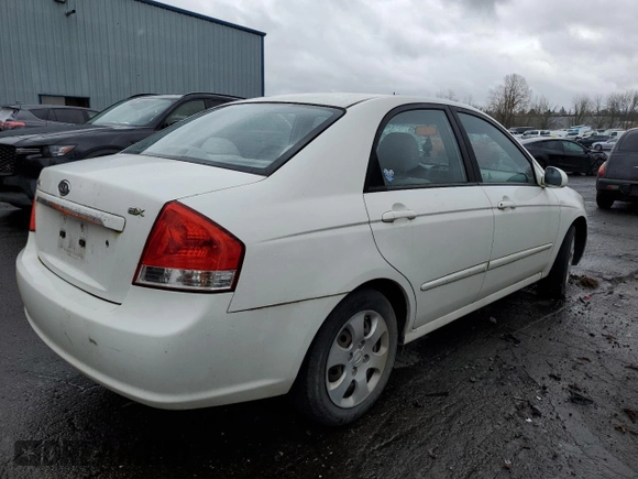 2007 Kia Spectra EX with VIN KNAFE121675467814, listed as a Copart auction lot 50145095 with 136,589 mi miles and Clean Title. Bid and sale history available at DreamBid. Image 3.