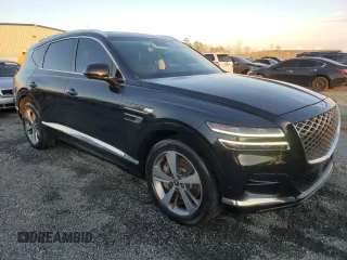 2021 Genesis GV80 with VIN KMUHCESC0MU066638, listed as a Copart auction lot 46548025 with Not provided miles and Salvage title. Bid and sale history available at DreamBid. Image 4.