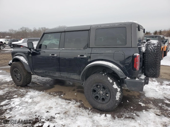 2024 Ford Bronco Wildtrak with VIN 1FMEE2BP2RLA72211, listed as a Copart auction lot 44726825 with 9,469 mi miles and Salvage Title. Bid and sale history available at carsss.com. Image 2.