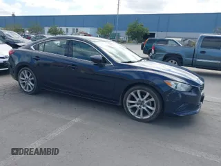 2015 Mazda 6 i Touring with VIN JM1GJ1V51F1205108, listed as a IAAI auction lot 41912931 with 90,016 mi miles. Bid and sale history available at carsss.com. Image 1.