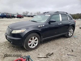 2005 Infiniti FX35 with VIN JNRAS08W15X221435, listed as a Copart auction lot 47963945 with 254,124 mi miles and Clean Title. Bid and sale history available at carsss.com. Image 1.