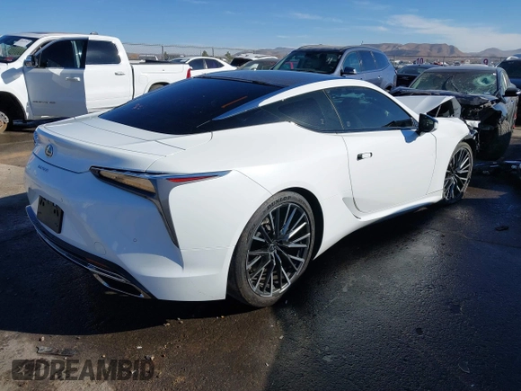 2024 Lexus LC with VIN JTHBP5AY8RA110323, listed as a IAAI auction lot 41097183 with 8,319 mi miles. Bid and sale history available at carsss.com. Image 4.