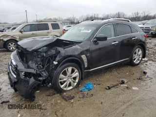 2015 Infiniti QX70 with VIN JN8CS1MW2FM480270, listed as a Copart auction lot 85131594 with 106,540 mi miles and Non Repairable. Bid and sale history available at DreamBid. Image 1.