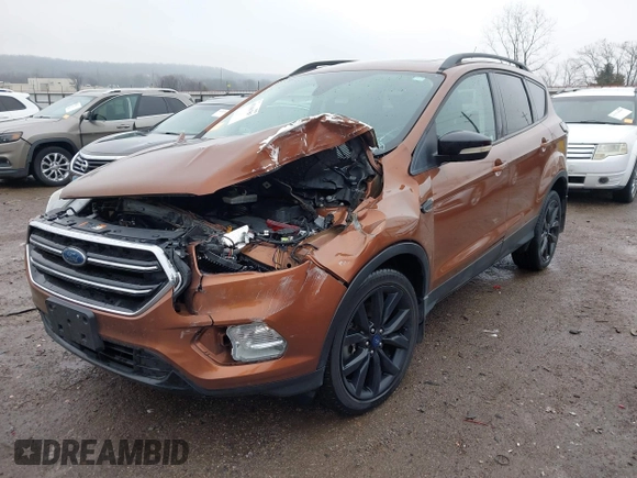 2017 Ford Escape Titanium with VIN 1FMCU9J99HUB75687, listed as a IAAI auction lot 41180789 with 108,967 mi miles. Bid and sale history available at carsss.com. Image 18.