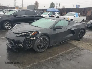 2021 Chevrolet Corvette 1LT with VIN 1G1YA2D42M5107951, listed as a Copart auction lot 86632094 with 27,590 mi miles and Salvage Title. Bid and sale history available at carsss.com. Image 1.