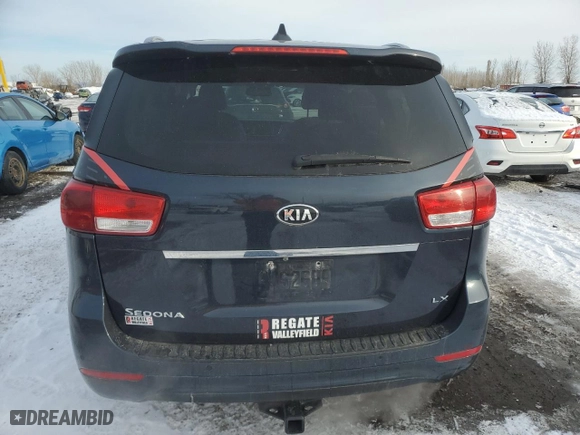 2017 Kia Sedona LX with VIN KNDMB5C17H6258120, listed as a Copart auction lot 47417575 with NaN miles and Salvage Title. Bid and sale history available at carsss.com. Image 6.