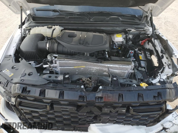 2025 Ram 1500 Big Horn with VIN 1C6SRFFPXSN521827, listed as a Copart auction lot 53258435 with 1,676 mi miles and Salvage Title. Bid and sale history available at carsss.com. Image 11.
