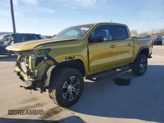 2023 GMC Canyon 4WD AT4 with VIN 1GTP6DEKXP1143203, listed as a Copart auction lot 88508335 with 13,887 mi miles and Salvage Title. Bid and sale history available at carsss.com. Image 1.