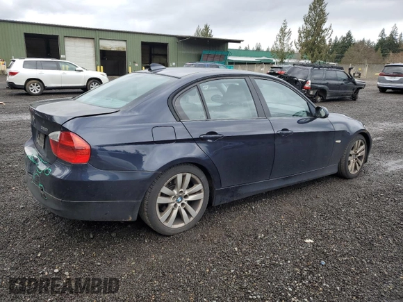 2007 BMW 3 Series 328i with VIN WBAVC53557FZ78645, listed as a Copart auction lot 48451255 with 144,489 mi miles and Salvage Title. Bid and sale history available at carsss.com. Image 3.