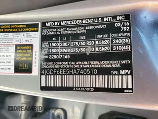 2017 Mercedes-Benz GLS 450 with VIN 4JGDF6EE5HA740510, listed as a Copart auction lot 62534925 with 137,849 mi miles and Clean title. Bid and sale history available at DreamBid. Image 13.