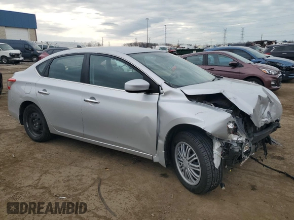 2014 Nissan Sentra S with VIN 3N1AB7AP8EL671772, listed as a Copart auction lot 51105295 with Not Provided miles and Salvage Title. Bid and sale history available at DreamBid. Image 4.
