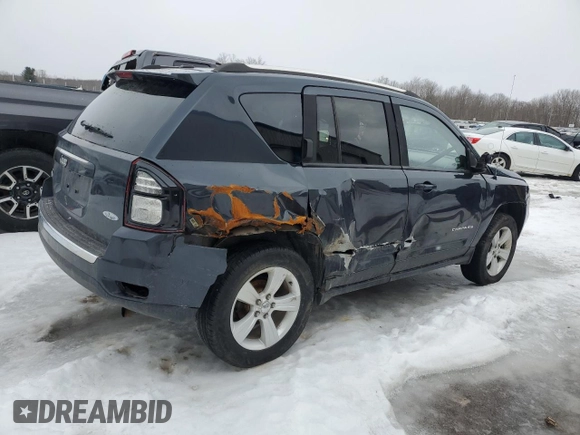 2015 Jeep Compass Latitude with VIN 1C4NJDEB2FD293082, listed as a Copart auction lot 45030955 with 147,275 mi miles and Salvage Title. Bid and sale history available at carsss.com. Image 3.