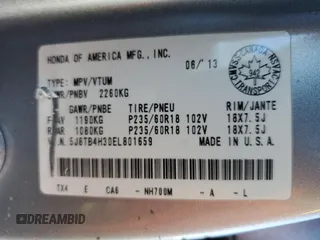 2014 Acura RDX with VIN 5J8TB4H30EL801659, listed as a Copart auction lot 48037815 with 213,258 mi miles and Salvage Title. Bid and sale history available at carsss.com. Image 14.
