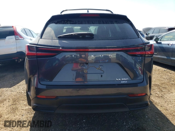 2023 Lexus NX 350 Premium with VIN 2T2GGCEZ4PC031265, listed as a Copart auction lot 58385355 with 32,498 mi miles and Salvage title. Bid and sale history available at DreamBid. Image 6.
