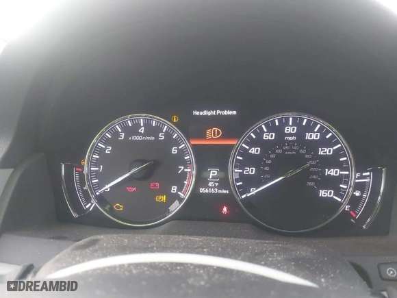 2014 Acura RLX Tech Pkg with VIN JH4KC1F50EC001582, listed as a IAAI auction lot 41478973 with 56,163 mi miles. Bid and sale history available at carsss.com. Image 7.