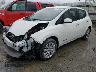 2015 Nissan LEAF SV with VIN 1N4AZ0CP6FC322612, listed as a Copart auction lot 47860363 with 56,136 mi miles. Bid and sale history available at carsss.com. Image 1.
