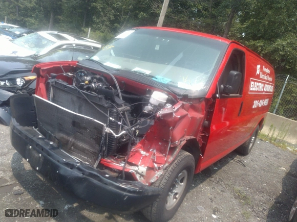 2015 Chevrolet Express Cargo Van with VIN 1GCWGFCG0F1144488, listed as a IAAI auction lot 37069299 with 1 mi miles. Bid and sale history available at carsss.com. Image 17.