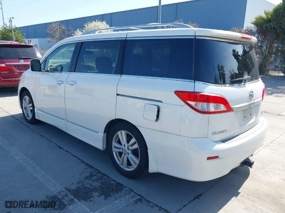 2012 Nissan Quest LE with VIN JN8AE2KP1C9033721, listed as a IAAI auction lot 41858269 with NaN miles. Bid and sale history available at carsss.com. Image 3.